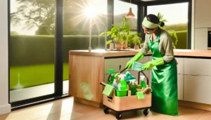 Professional eco-friendly cleaning service provider using green cleaning solutions